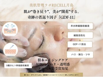 リセル 月島(ReCeLL)の写真/最高峰ベビースキン導入＆高濃度水素×深海セル＋飲む肌ケアでピンッと弾む透明感のある素肌へ