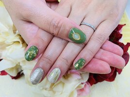 【豊田】大人秋のキラキラネイル