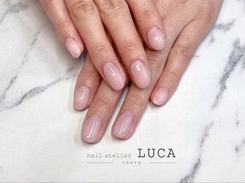 ネイルアトリエルカ(nail atelier LUCA)/W-552　春色シアーピンクネイル