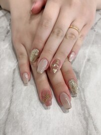 ハート×リボンネイル