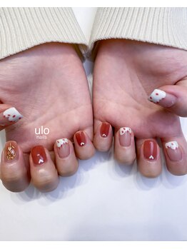 ウロネイルズ(ulo nails)/ストロベリーカラーデザイン