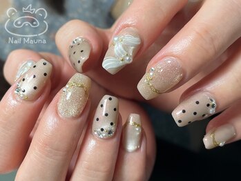 ネイルマウナ(Nail Mauna)の写真/≪シンプル可愛いデザインがいっぱい≫可愛いトレンドネイル♪定額のご用意もあり♪ワンカラー/マグネット