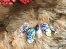 ネイルサロン ジュネイル(NAIL SALON JUNAIL)/和紙×ブルー系