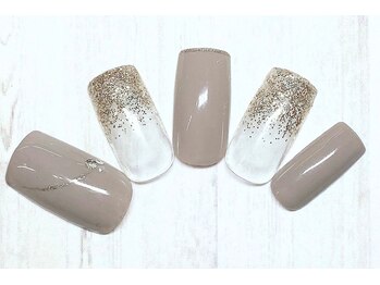 アルセア 上野御徒町店(Alcea)/オフィスネイル シンプル ラメ