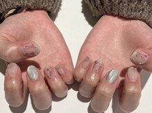 ネイルサロン プルミエール 錦糸町店(premiere)/リボンネイル　ニュアンスネイル