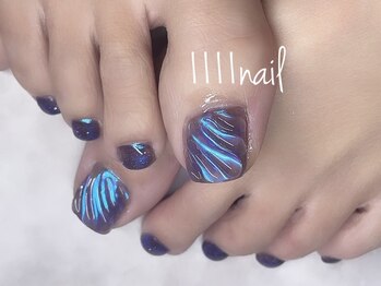 イチイチイチイチネイル(1111nail)/ぷっくりオーロラ♪