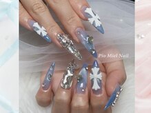 ピオミエルネイル 新宿(pio miel nail)/アイスブルーロング