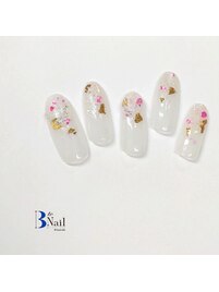 シンプルブライダルネイル