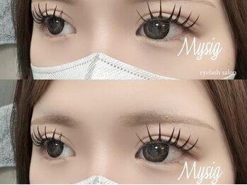 ミューシグ(Mysig)の写真/《丁寧なカウンセリングと高技術がウリ★》導入店舗が少ないLカールなどエクステの種類豊富にご用意◎