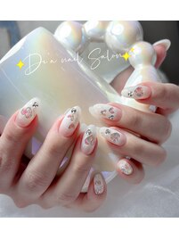 グラデーション/チークネイル/