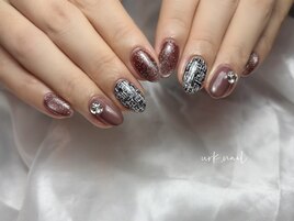 ツイード　マグネット　Vカット