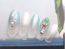 ネイルサロン ティディ(TIDY)/リゾートフェザーネイル♪