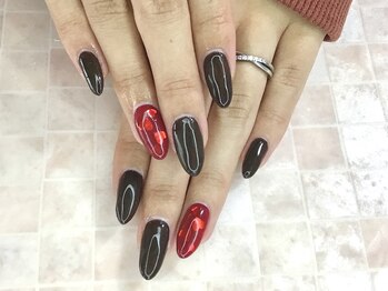 【お客様ネイル】ハートネイル