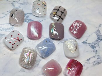 レイシア(Raysia)/フットネイルアート付き