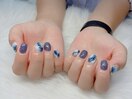 ブルーニュアンスネイル