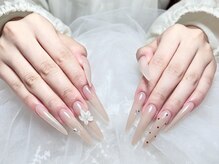ナナネイル(Nana Nail)/3Dお花xドットネイル