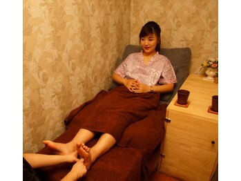 夢足庵/足裏マッサージの最後に蒸し