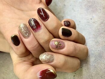 持ち込みアート/秋ネイル