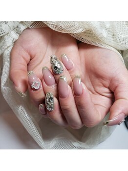 リラクゼーションエステハウス リンレイ(RINREI)/春ガラスフレンチネイル