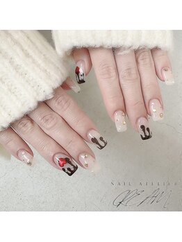 クリーム(Nail Atelier CREAM)/バレンタインdesign