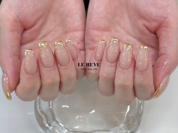 ルレーブ(LE REVE)/ミラーフレンチネイル