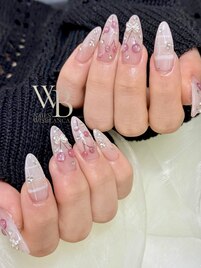 長さだし×さくらんぼネイル
