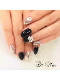 ブラック×ミラーネイル