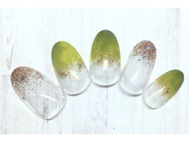 クリアネイル　グラデ　シンプル