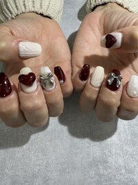 ハート×リボン×ニット