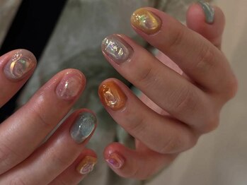 エーレネイル 梅田 中崎町(ehre nail)の写真/《梅田/中崎町 プライベートサロン》シンプル×トレンドの大人ニュアンスネイル