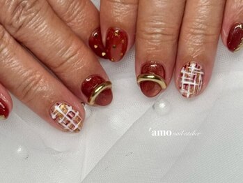 'amo nail atelier【フィルイン/パラジェル/定額コース】/〈定額〉Xmas Design♪