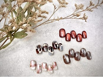 ネイルサロンキース(nail salon KIES)の写真/【こだわり Design nail ¥7490~】奥行きマグネット/ニュアンスなどSNSの流行に敏感なデザイン多数ご用意☆