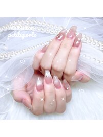 ちゅるピンクベージュマググラデ