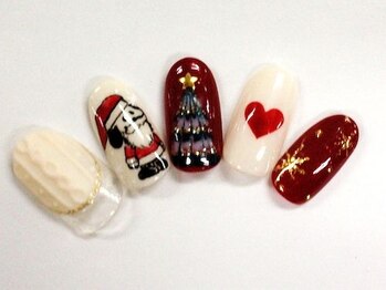 クリスタルネイル ボンベルタ橘店(CRYSTAL NAIL)/スヌーピー×クリスマス