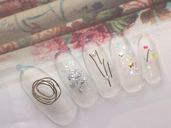 ネイルサロン ティディ(TIDY)/ワイヤー/春夏クリア 