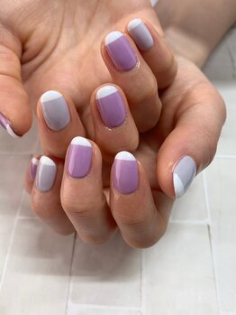 ココロネイル 半田山店(Cocolo nail)/lavender/light gray