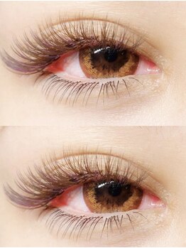 ハナネイルアンドアイラッシュ(hana nail & eyelash)の写真/【カラー豊富◎】フラットラッシュ、ボリュームラッシュ共にカラーエクステご用意！垢抜けeyeならお任せ♪