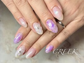 ニュアンス大理石プルメリア