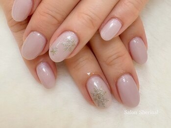 ワンカラー×雪の結晶