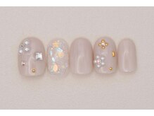 ネイルサロンプリッシュ 横浜店(prish)/6000円　パール　花　オーロラ