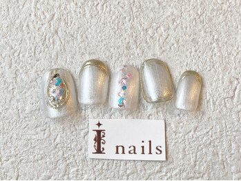 アイネイルズ 梅田店(I nails)/ホワイトパールブライダル