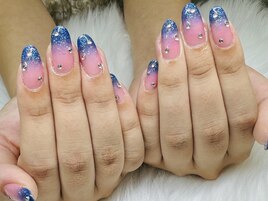 2色グラデーション/ブルー￥9000
