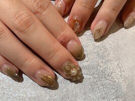 ぷっくりフラワーネイル