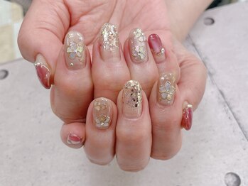 ネイル ビューティーマジック 葛西本店/フラワーシェルネイル