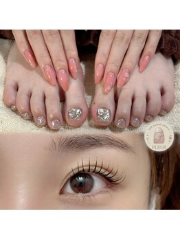 ネイル・アイメニューの同時施術が可能