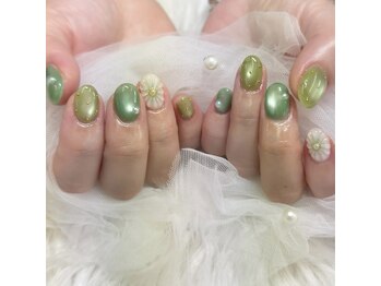 ネイル カラ(nail CARA)の写真/【季節感を楽しむ定額デザイン★】リーズナブルxハイクオリティが叶う実力派サロン!色変え・配置変えもOK◎