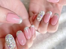 プリズム(PRISM)/ガラスフレンチジェルネイル