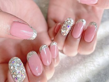 プリズム(PRISM)/ガラスフレンチジェルネイル