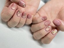 マグネット×散りばめホロネイル
