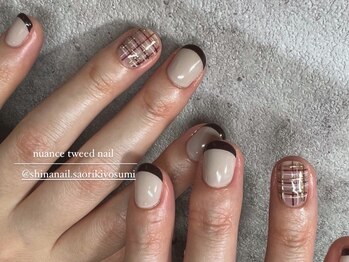 シナネイル 清澄白河店(SHINA NAIL)/ミラーツイードネイル♪